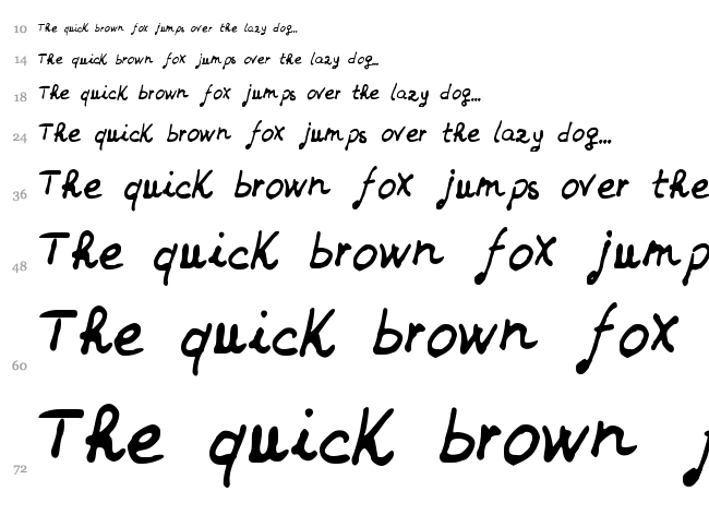 JDHands font waterfall