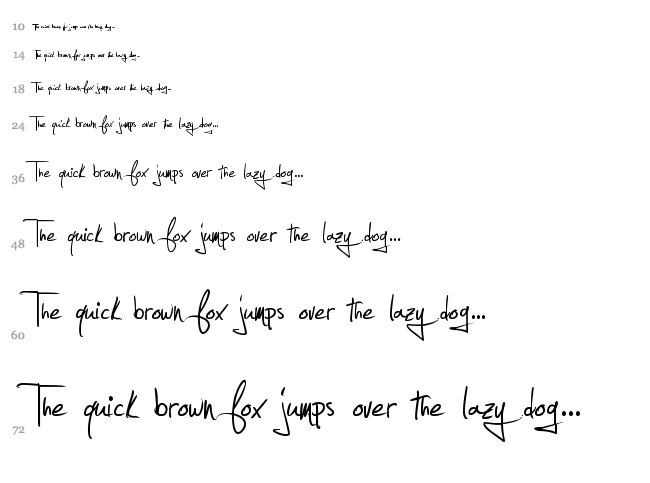 Jellyka - Estrya's Handwriting font waterfall
