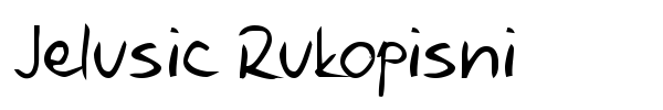Jelusic Rukopisni font