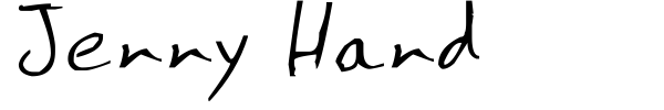 Jenny Hand font