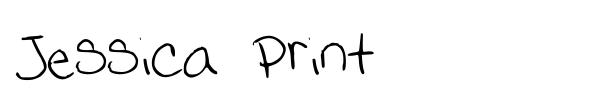 Jessica Print font preview