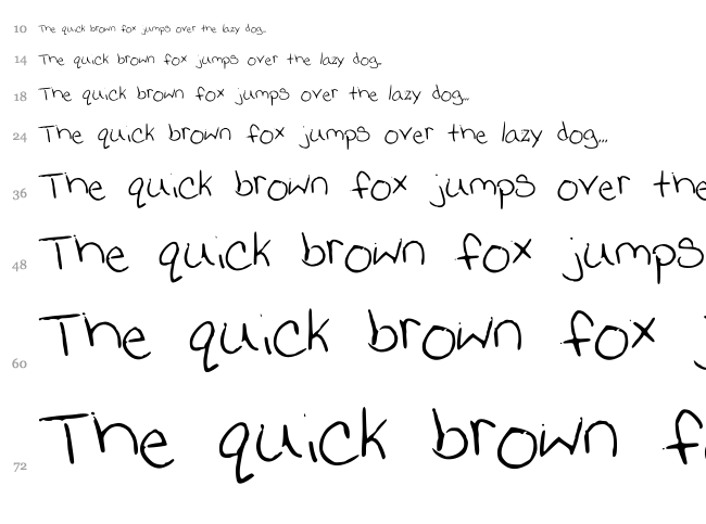 Jessica Print font waterfall