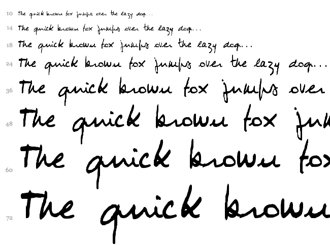 Jimmy 1 font waterfall