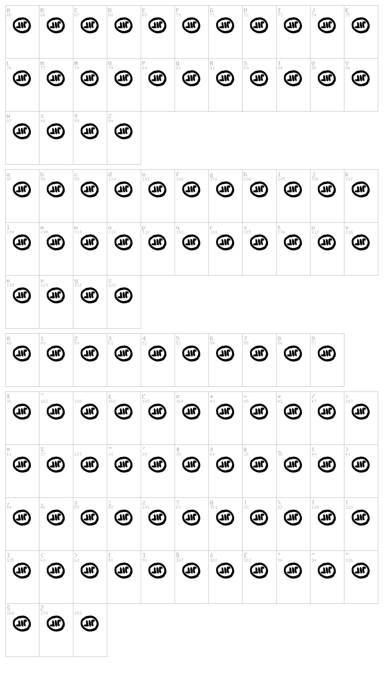 JIT font map