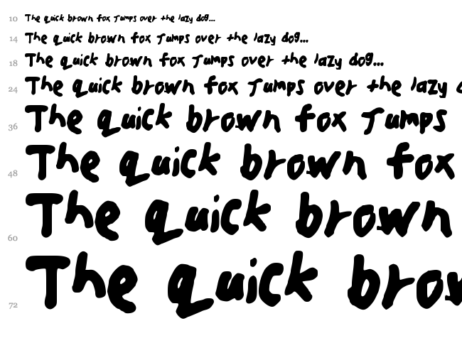 JJWeb font waterfall