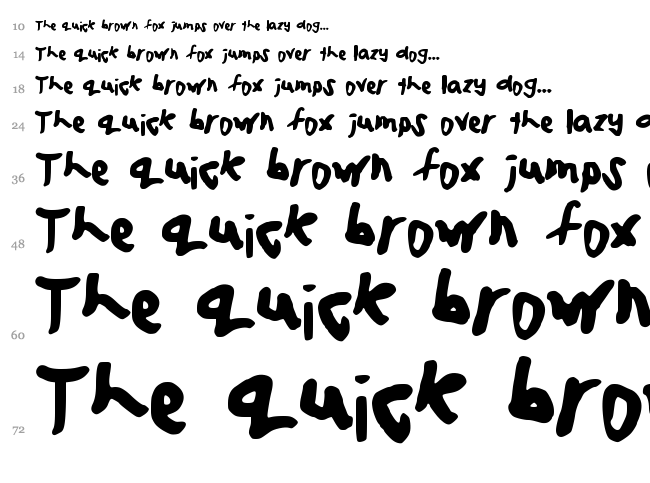 JJWeb2 font waterfall