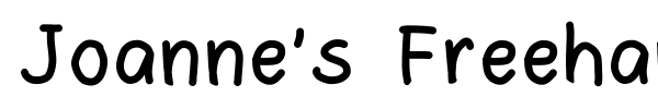 Joanne's Freehand font