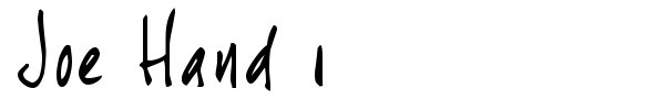 Joe Hand 1 font