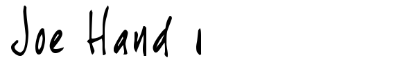 Joe Hand 1 font preview