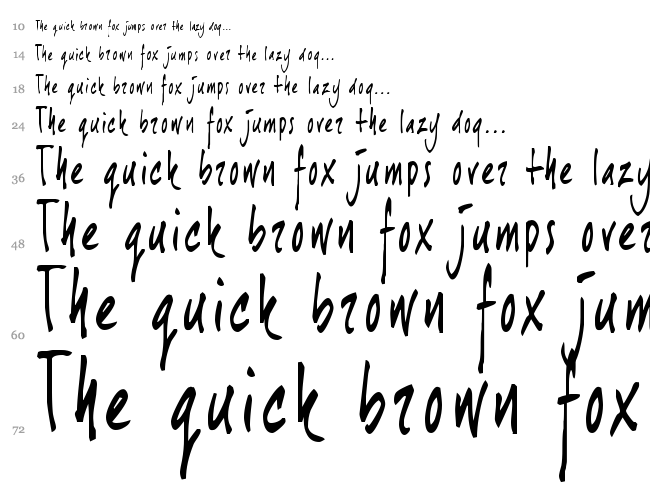 Joe Hand 1 font waterfall