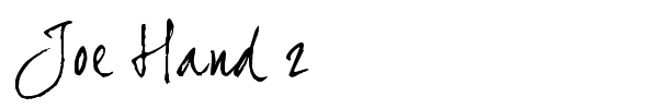 Joe Hand 2 font