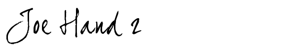 Joe Hand 2 font preview