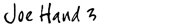 Joe Hand 3 font