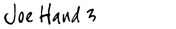 Joe Hand 3 font preview