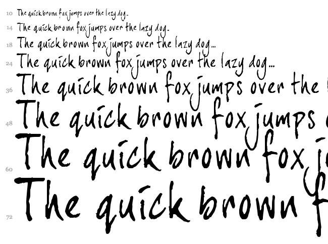 Joe Hand 3 font waterfall