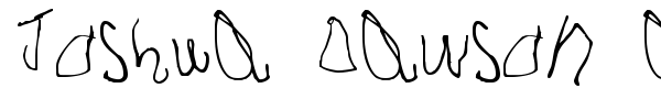 Joshua Dawson aged 4 font