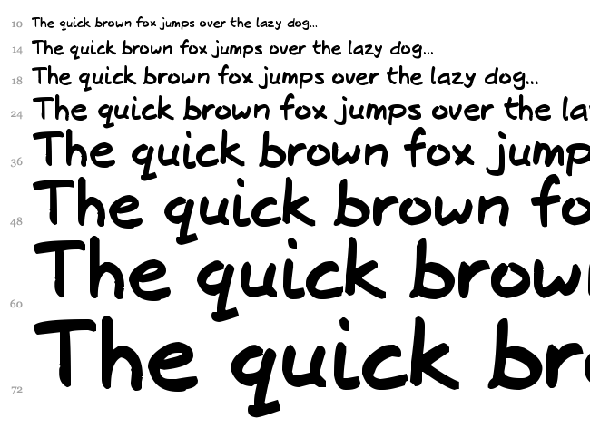Josschrift Bold font waterfall