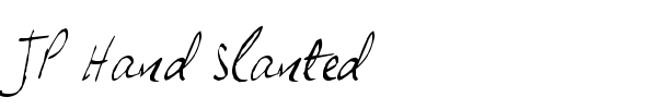 JP Hand Slanted font
