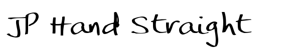 JP Hand Straight font