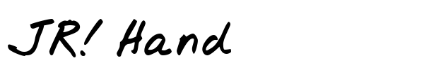 JR! Hand font