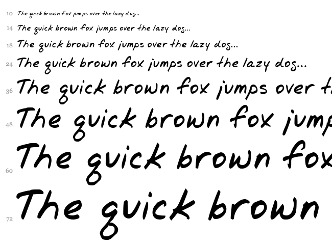 JR! Hand font waterfall