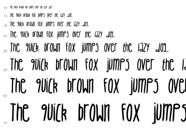 Julia Vintage font waterfall