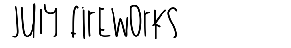 July Fireworks font
