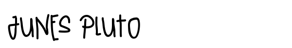 Junes Pluto font preview