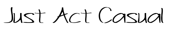 Just Act Casual font