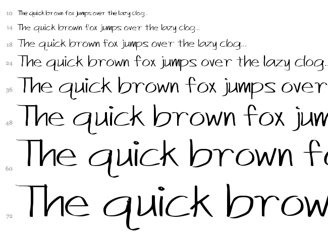 Just Act Casual font waterfall