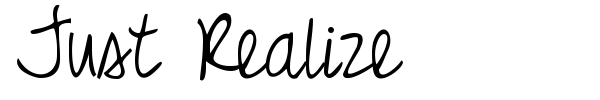 Just Realize font preview
