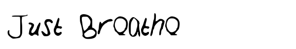 Just Breathe font