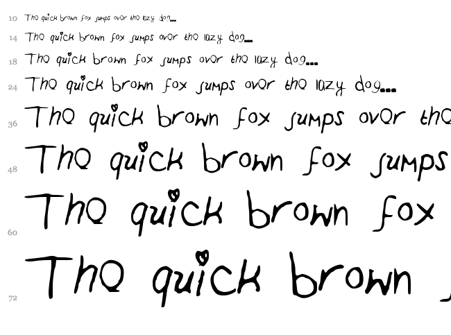 Just Breathe font waterfall