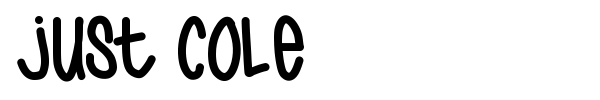 Just Cole font preview