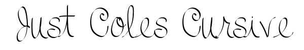 Just Coles Cursive font