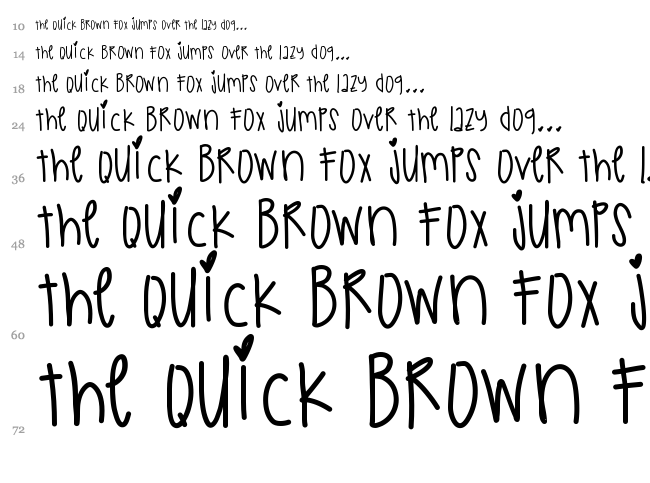 Just Kidding font waterfall