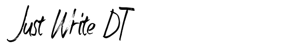 Just Write DT font