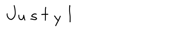 Justy1 font