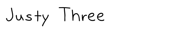Justy Three font