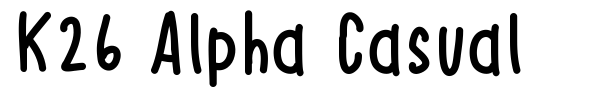 K26 Alpha Casual font