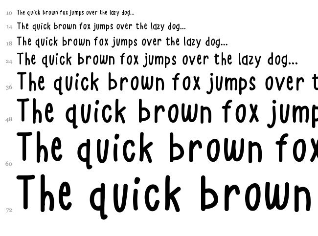 K26 Alpha Casual font waterfall