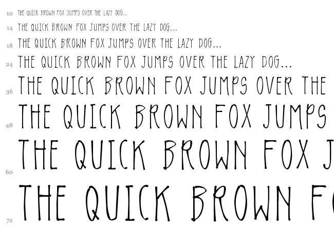 K26 Lavendula Gray font waterfall