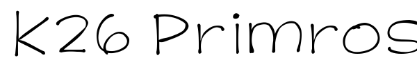 K26 Primrose Peach font