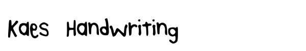 Kaes Handwriting font