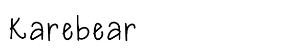 Karebear font