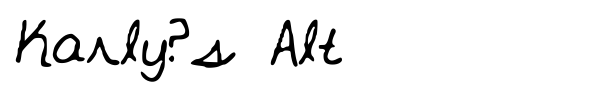 Karly?s Alt font