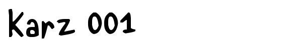 Karz 001 font
