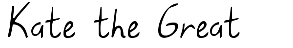 Kate the Great font