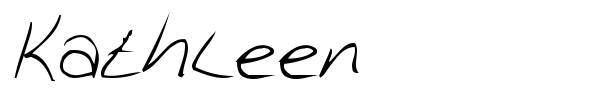 Kathleen font preview