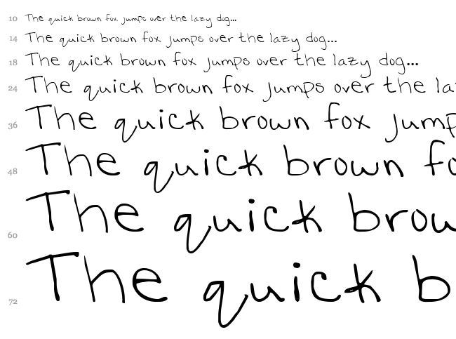 Katy Handwriting font waterfall